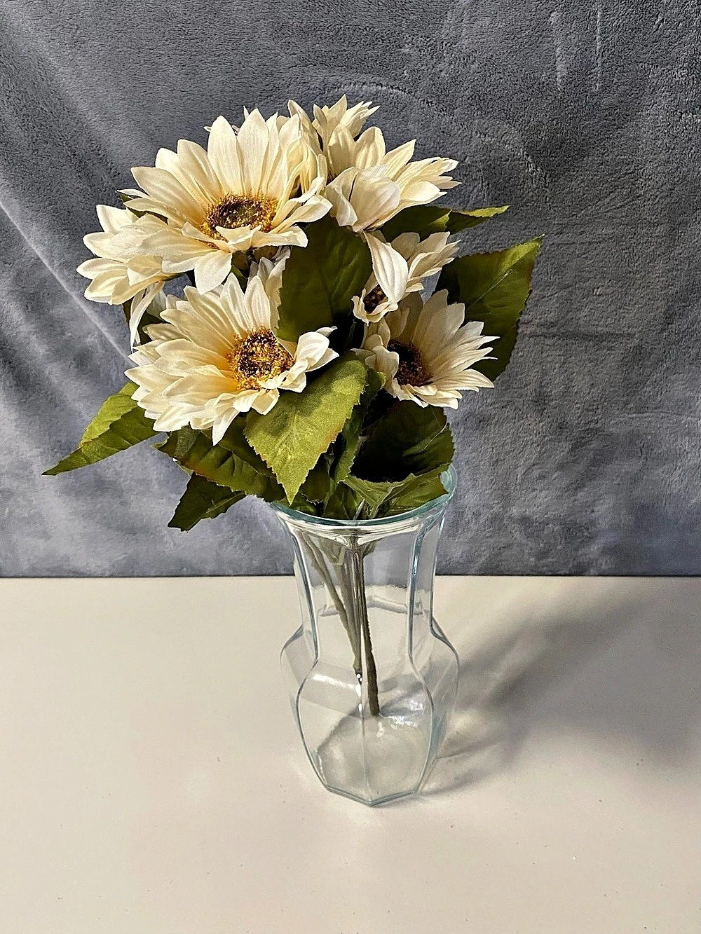 Faux Cream Sunflower Bouquet